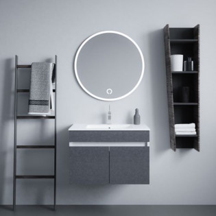 Beroia Furniture Unit with Washbasin 60 x 46 cm Light Grey