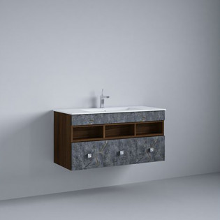 Beroia Furniture Unit with Washbasin 100x46 Cm Ares Antraist 