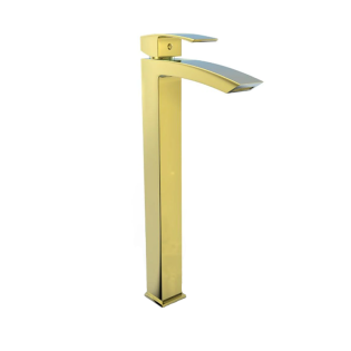 Gawad Santorino High-Neck Basin Mixer Glossy Gold