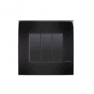 Cover frame Matix Edge 3 Module Black Bticino
