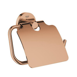 حامل مناديل جروهي بغطاء ايسينشيال روز جولد لامع 