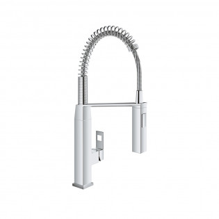 Grohe Eurocube High-Neck Pullout Kitchen Mixer Chrome