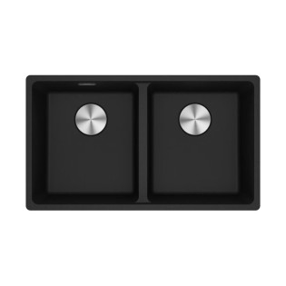 حوض مطبخ تحت رخامة مستطيل فرانكى ماريس 76×44 سم اسود مطفي