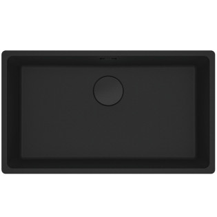  Franke Maris Under counter Rectangle kitchen Sink 76 x 44 cm Matt black 