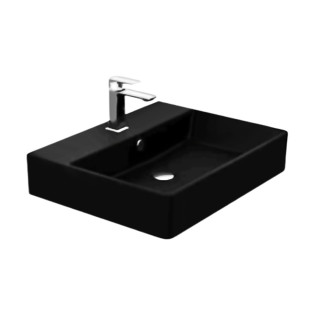  حوض سانيبيور كيبلر فوق سطح 60×47 سم أسود مطفي