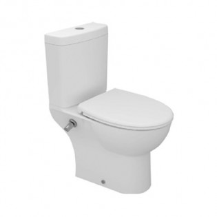 Sanipure Rosetta Close Coupled Toilet With Seat Cover White