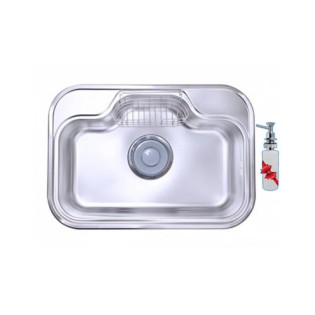 حوض مطبخ بيورتي استانلس تحت رخامة مستطيل 74*51 سم   بيورتى