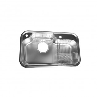 حوض مطبخ دريم استانلس تحت رخامة مستطيل 80*48 سم   كوني