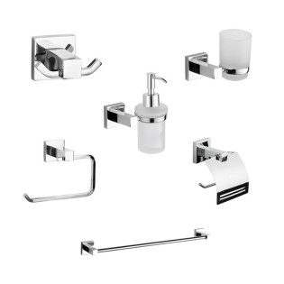 طقم اكسسوارات حمام 1300 كروم انفينتي 