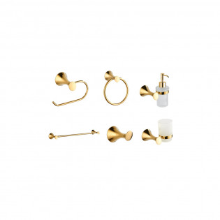 طقم اكسسوارات حمام 1600 ذهبي انفينتي 