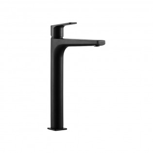 Purity Azure High-Neck Basin Mixer Black