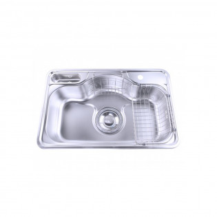 حوض مطبخ  تحت رخامة مستطيل  بيورتي 75×48 سم استانلس