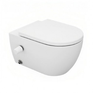Sanipure Vega Wall-Mounted Toilet With Seat Cover White