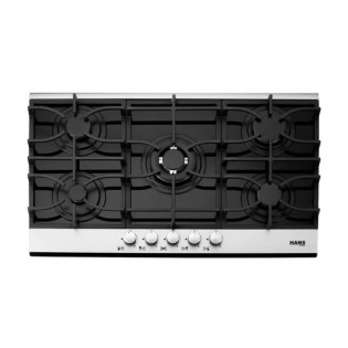 HANS built-in Gas hob 5 Burner 90 cm Black Ceramic