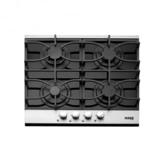 HANS built-in Gas hob 4 Burner 60 cm Black Glass