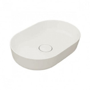  حوض فوق سطح بيضاوي سانيبيور تايتن 60 سم أبيض