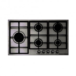  مسطح بلت ان غاز 5 شعلة 90 سم فضي استانلس إيكوماتيك