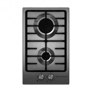  مسطح بلت ان غاز 2 شعلة 30 سم فضي استانلس إيكوماتيك