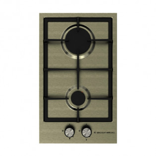  مسطح بلت ان غاز 2 شعلة 30 سم فضي استانلس إيكوماتيك