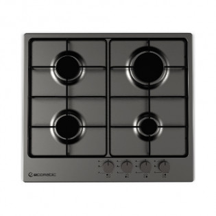  مسطح بلت ان غاز 4 شعلة 60 سم فضي استانلس إيكوماتيك