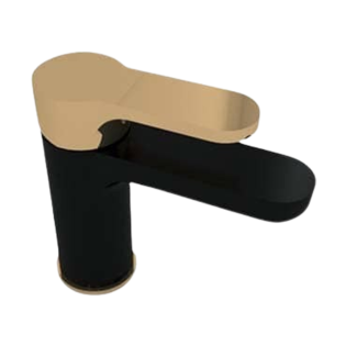 Basin Mixer Tara Matt Black x Gold Sarrdesign
