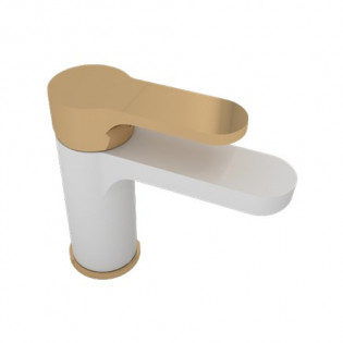 خلاط حوض سارديزاين تارا أبيض × ذهبي