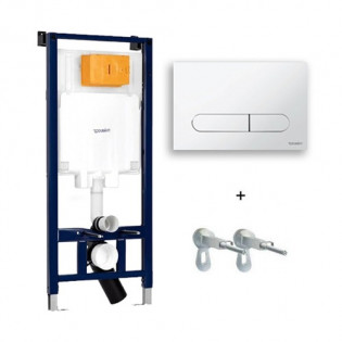 Chassis Concealed Tank with Squared Flush Plate White Duravit 