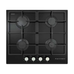 مسطح بلت ان غاز 4 شعلة 60 سم اسود معدني إيكوماتيك