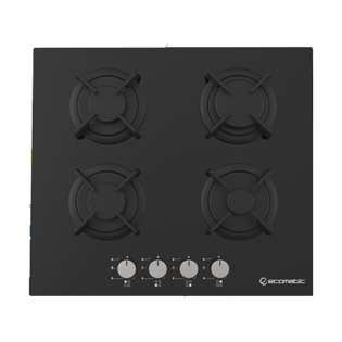 مسطح بلت ان غاز 4 شعلة 60 سم اسود إيكوماتيك