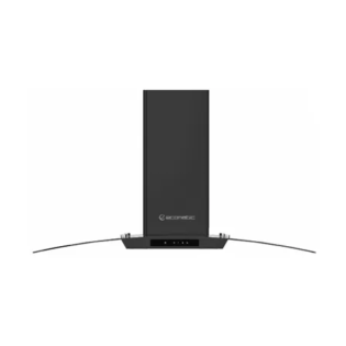 شفاط ديكور بالمدخنة 90سم كريستال كيرفي اسود ايكوماتيك