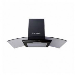 Ecomatic Chimney Hood 90 Cm Black Curvy Crystal