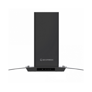 Ecomatic Decorative Chimney Hood 60 Cm Black Curvy Crystal