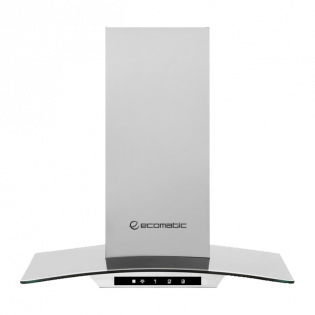 Ecomatic Decorative Chimney Hood 60 Cm Stainless Curvy Crystal