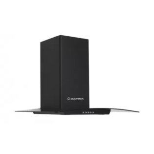 شفاط ديكور بالمدخنة 60 سم كريستال كرفي أسود ايكوماتيك 