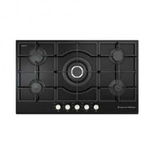 مسطح بلت ان  غاز 90 سم 5 شعلة زجاج اسود ايكوماتيك 