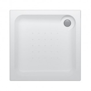 بانيو قدم مربع بالجانب سانيبيور سيمبليتشي 90 × 90 × 17 سم أبيض