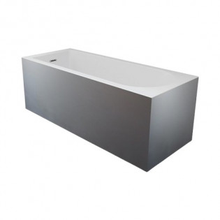 بانيو سيمليس مستطيل سانيبيور تريڤي 170 × 70 × 55  سم سيلڤر 