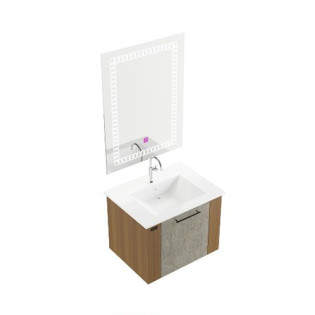 Beroia Furniture Unit with Washbasin 60x46 Cm Aris Grey