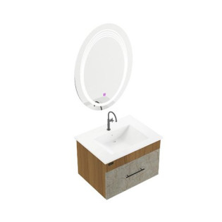 Beroia Furniture Unit with Washbasin 60x46 Cm Aris Grey