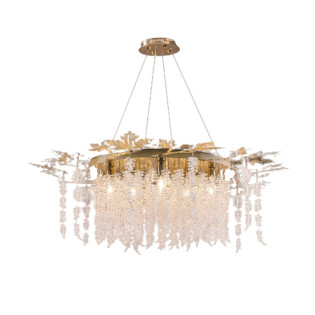 Kandil Chandelier 12 Bulbs Solitaire Gold 