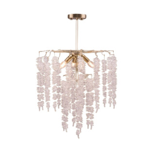 نجفة قنديل 6 لمبة سولتير جولد