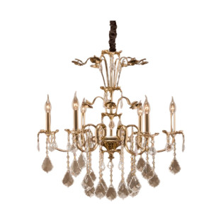 نجفة قنديل 8 لمبة سولتير جولد