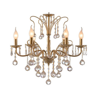 نجفة قنديل 8 لمبة سولتير جولد × كروم