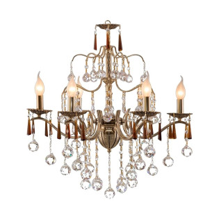 نجفة قنديل 6 لمبة سولتير جولد