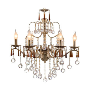 Kandil Chandelier 8 Bulbs Chrome & Black