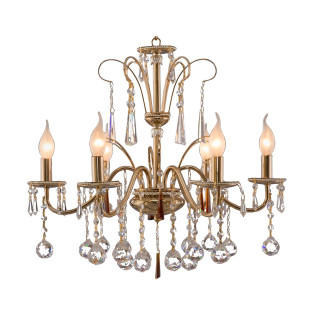 نجف قنديل 8 لمبة سولتير جولد × كروم