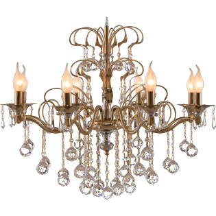 نجف قنديل 8 لمبة سولتير جولد × كروم