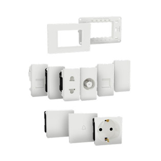 باقة تشطيب شنايدر اليكتريك ميلوز أبيض - 323 قطعه