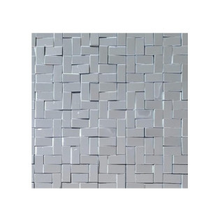 Beroia Mosaic Tiles Sheet Silver