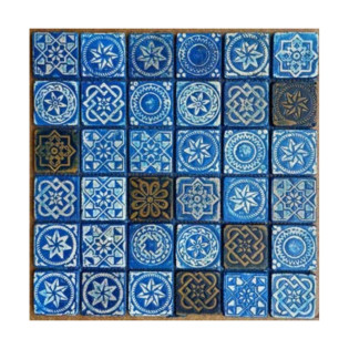 Hexa Mosaic Tiles 30 x 30 cm Blue